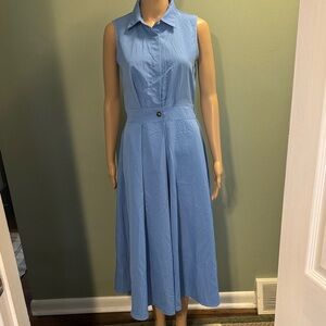 SHEIN Sky Blue Collared Midi Dress size small